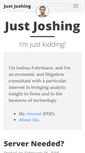 Mobile Screenshot of justjoshing.net