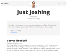 Tablet Screenshot of justjoshing.net